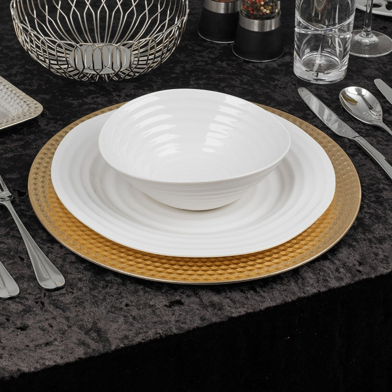 Forksville Melamine Geometric Charger