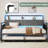 Twin Daybed with Trundle Bed, Bed Frame With  Charging Station,LED Lights And Storage Pockets-1800164161