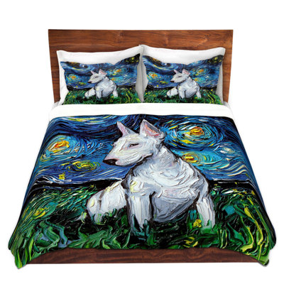 Ensembles de housses de couette DiaNoche en microfibre par Aja Ann - Bull Terrier Dog