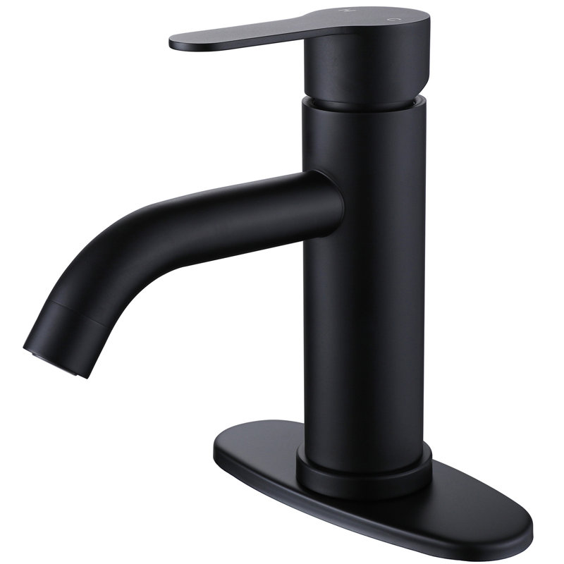 Robinet de salle de bain à un trou, Noir mat
