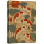 «Koi Fish and Lotus Flower Art», reproduction d'art sur toile encadrée-1464072446-1464072447