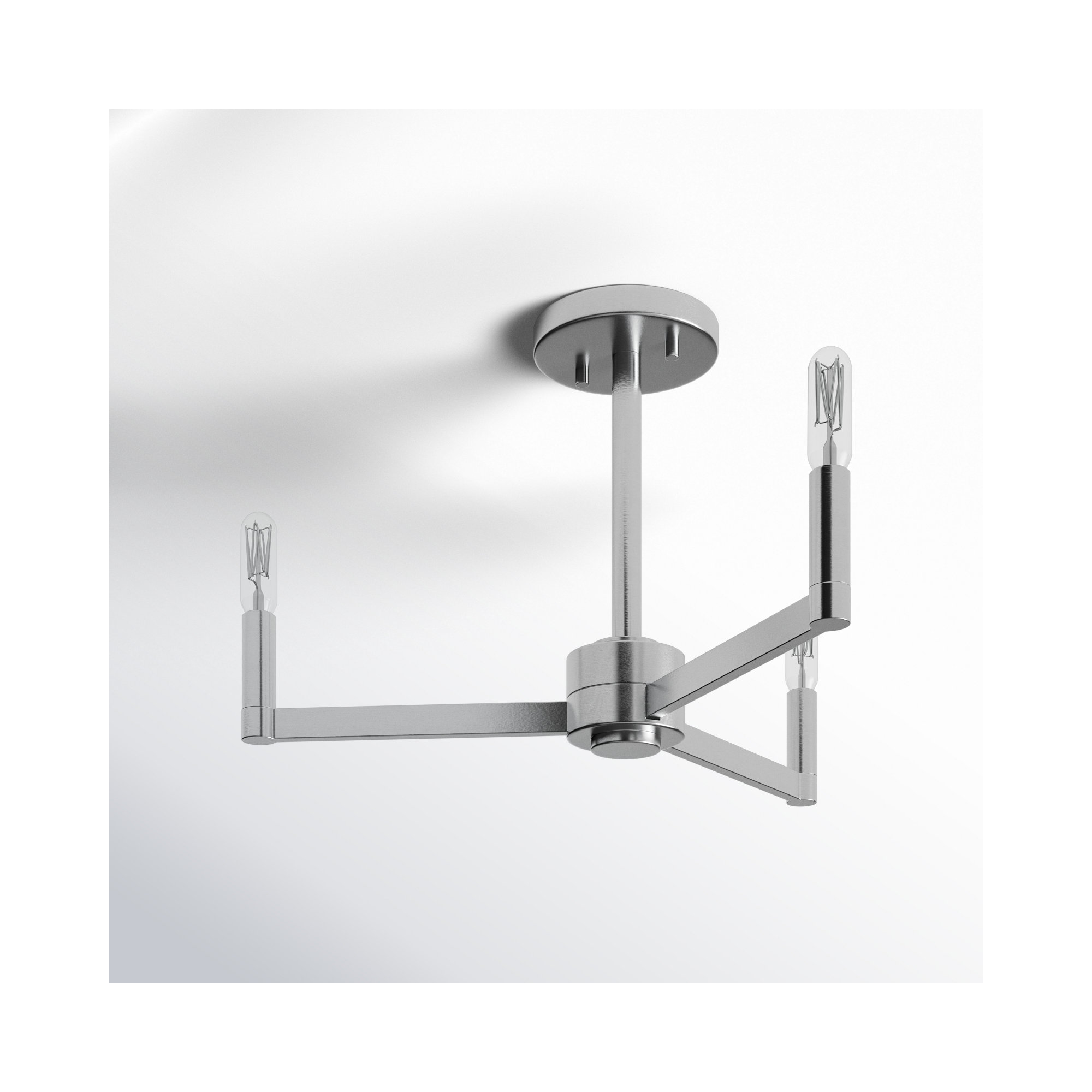 Patoma 3 Light Semi Flush Mount, Brushed Nickel