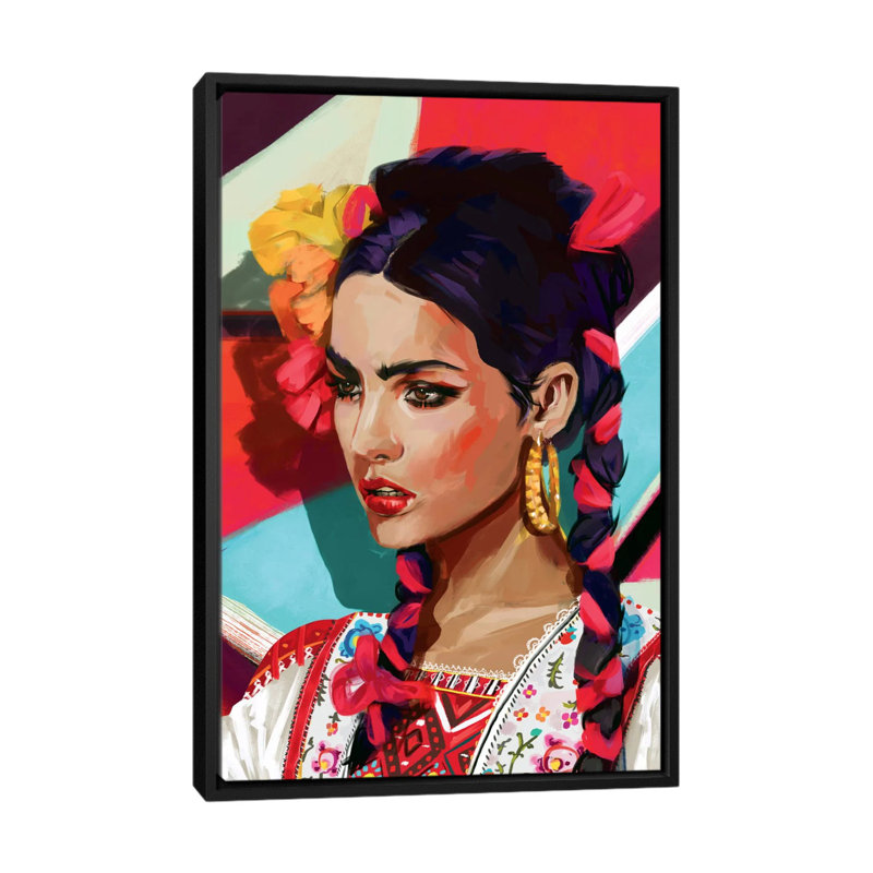 «Mexico», impression sur toile, H 26 po x l 18 po x P 1,5 po, Pas de tapis, Toile encadrée noire