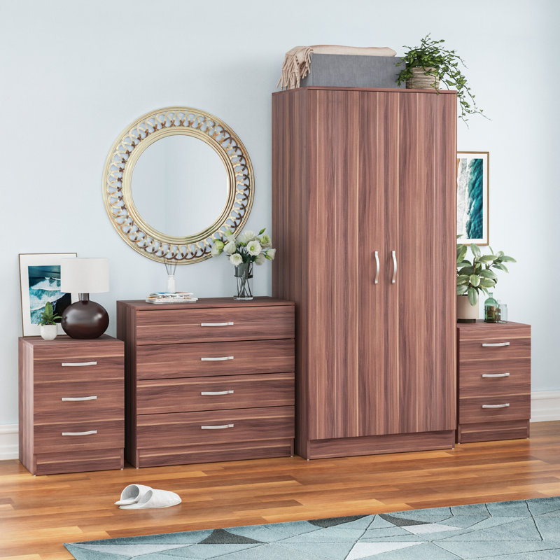 Maybery Piece Bedroom Set, Walnut