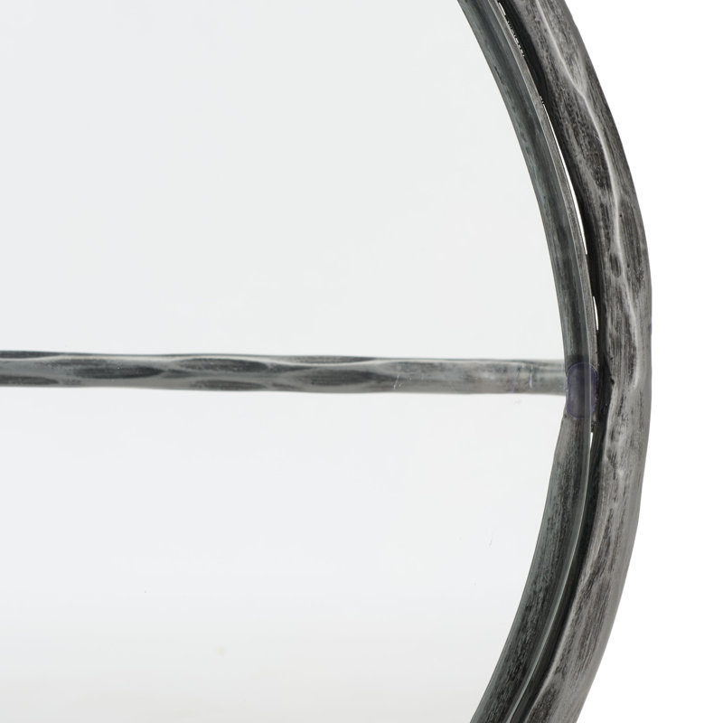 Evelynn Glass Top Coffee Table, Silver, Clear