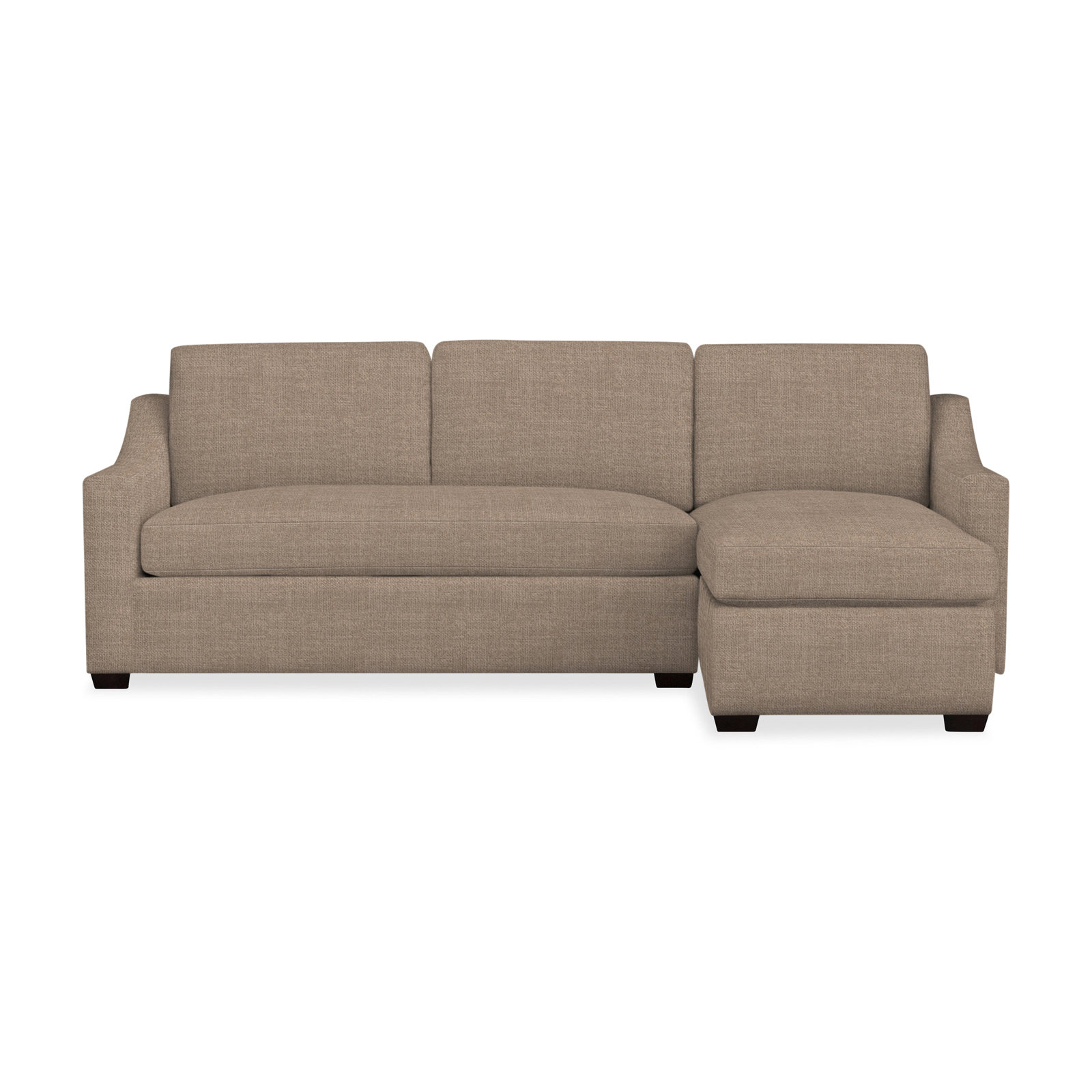 Cranbrook Upholstered Chaise L-Sectional, Conversation Linen Basketweave, Right Hand Facing
