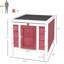 Maison de canard en bois rouge avec toit ouvert et imperméable - petite cage pour lapin et plus de chiots