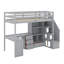 Lit mezzanine simple avec bureau et tiroirs-162865144