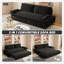 Canapé-lit escamotable de 73,2 po, canapé-lit convertible 3 en 1, causeuse en velours multifonctionnel-892586791