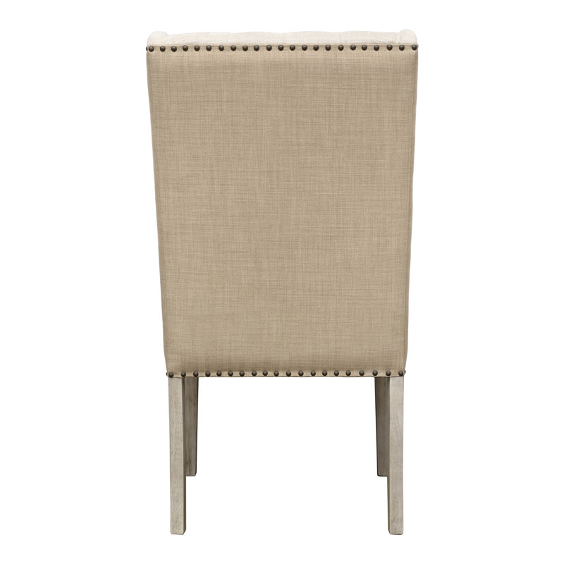 Diana 2-Toned Oatmeal Linen And Jute Dining Chair