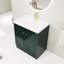 Meuble-lavabo de salle de bain foncé 30 po - Meuble-lavabo en résine et portes à fermeture douce-15068213