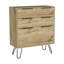 Commode à tiroirs Hartly, chambre à coucher, chêne clair