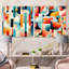 Dahlilah - Ensemble de 2 peintures murales abstraites géométriques en acrylique-103928926