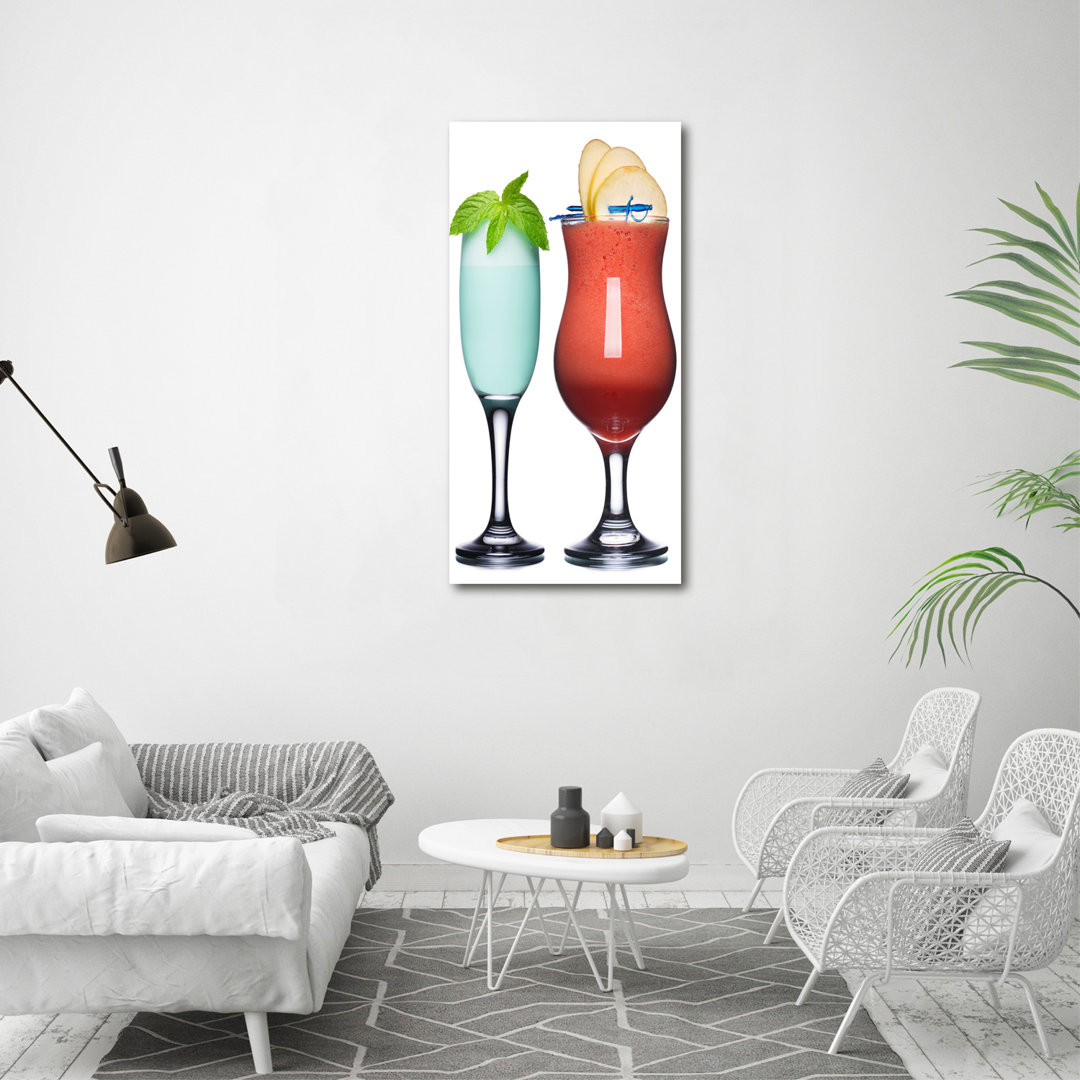 Farbenfrohe Cocktails - Kunstdrucke auf Leinwand - Wrapped Canvas