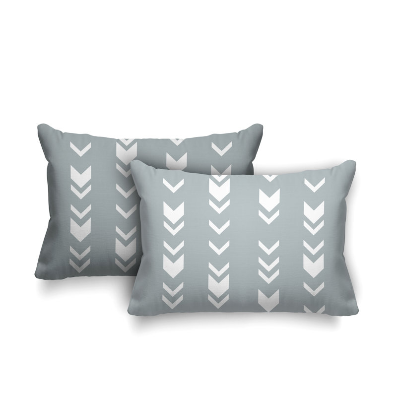 Coussin lombaire intérieur / extérieur Melba Arrow, Gris