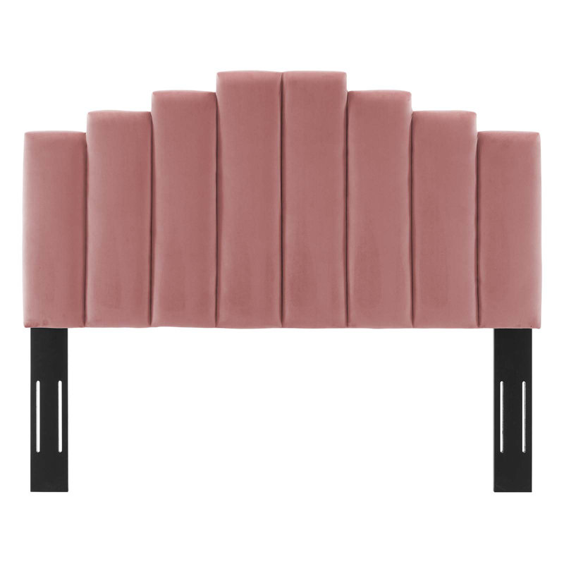 Tête de lit en velours Modway Noelle Performance, Grand, Vieux rose