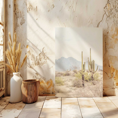 Impression sur toile roulée Mountain Cactus Scene