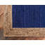 Tapis bleu marine / beige tressé à la main Vagharshage-22831501