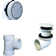 1-1/2" Sch. 40 PVC Tip-Toe Drain Plumber's Pack with Patented Deep Soak 2-Hole Overflow, Elbows and Tee