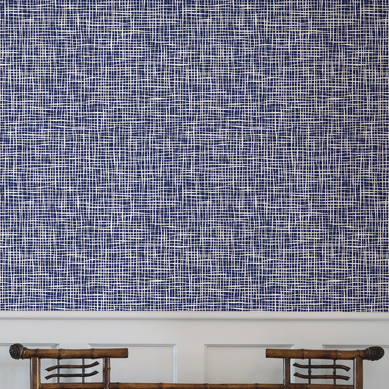 Rouleau de papier peint lisse L 396 pi x l 20,5 po Mistral, Bleu