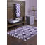 Violet Check Glass Waste Bin