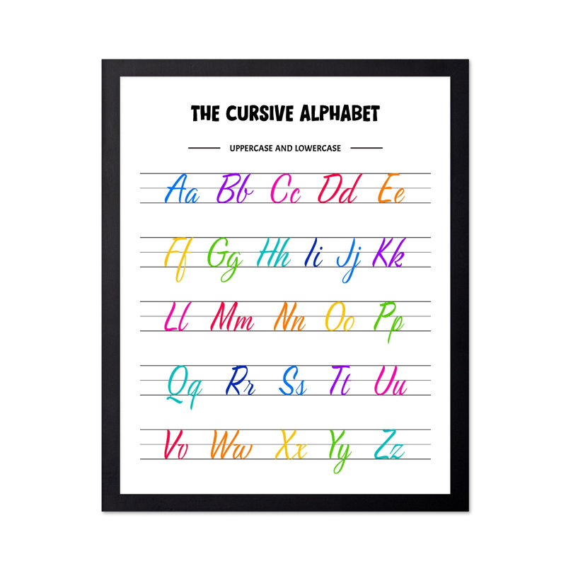 Alphabet cursif, Unframed, Poster, 16"H x 20"W