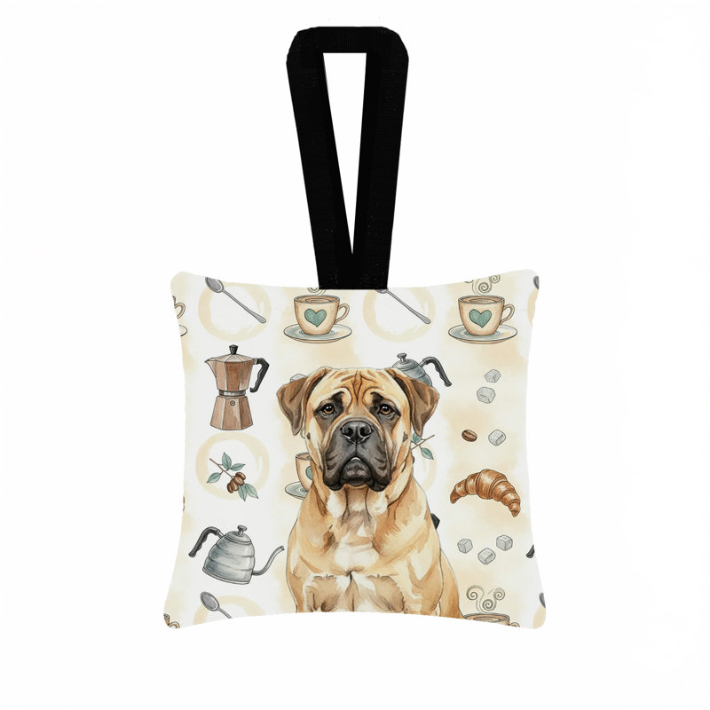 Ornement carré en tissu bullé 3,5 x 3,5 Bullmastiff, Bullmastiff