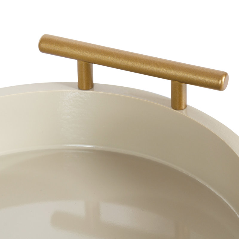 Norvan Tray - Set of 2, Light Brown/Gold