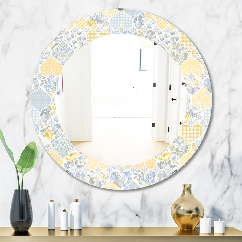 Miroir mural Floral Dew 7 Farmhouse, H 31,5 po x l 31,5 po x P 0,24 po