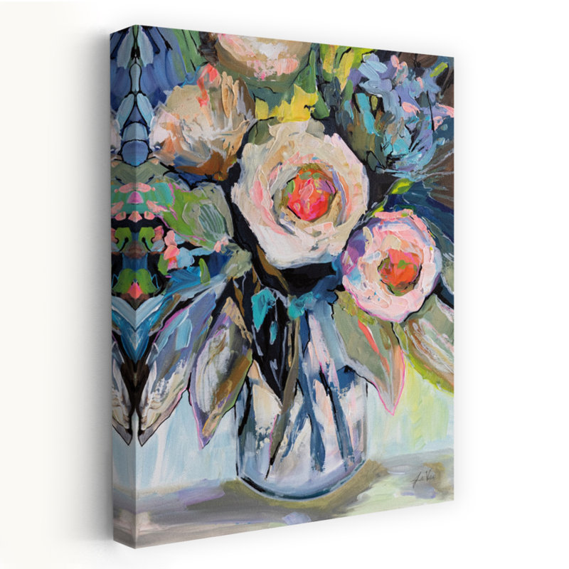 Art contemporain Art floral contemporain, H 24 po x l 16 po