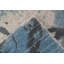 Élégant tapis moderne bleu 2 x 5 avec motif abstrait d'arbre