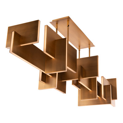 Luminaire suspendu rectangulaire unique à 1 lumière Amari