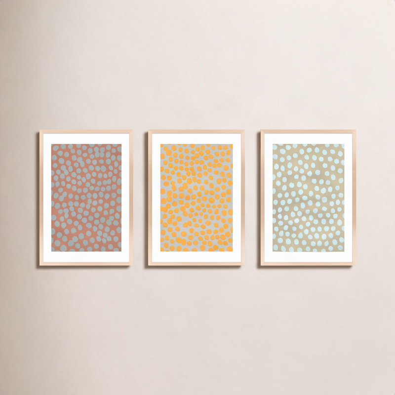 Affinity 4 by Michela Sorrentino - 3 Piece Painting Set, 30" H x 21" W x 1.25" D, Brown