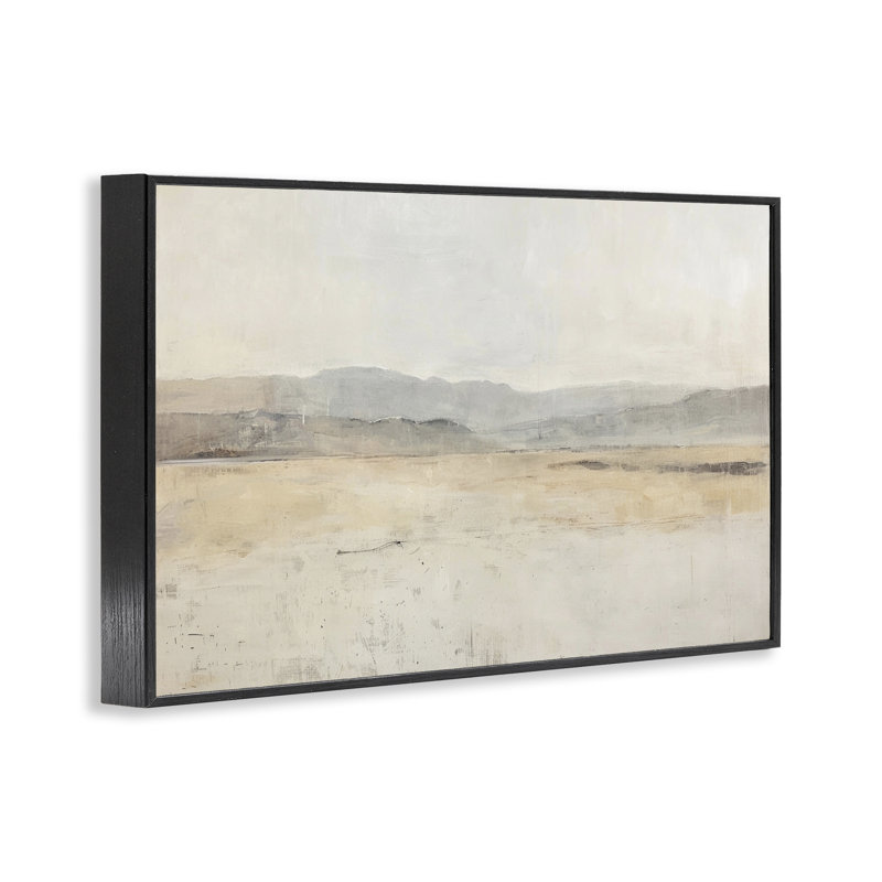  «Minimal Desert Horizon», estampe numérique par LSR Design Studio, H 12 po x l 18 po, Giclée encadrée noir minuit