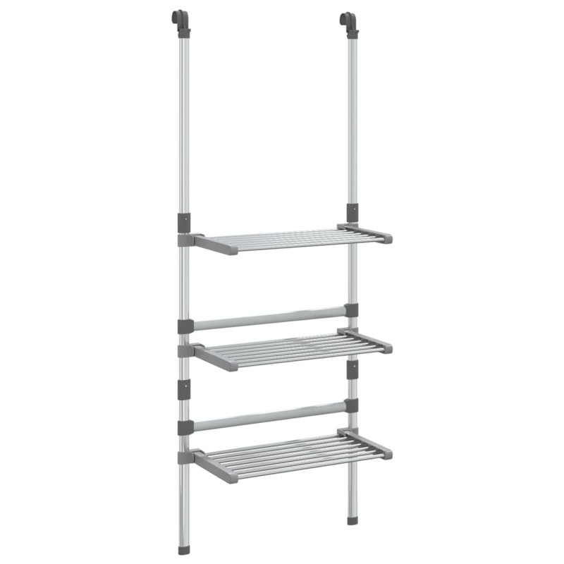 Séchoir à linge mural en aluminium, H 53,1 po x l 19,7 po x P 9,8 po