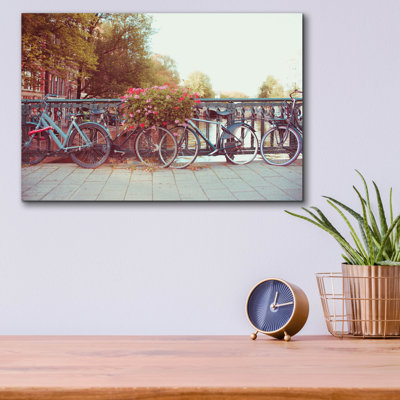 Amsterdam Bikes 1' by Sonja Quintero, Acrylic Glass Wall Art