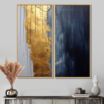 A Touch of Gold and Kings Blue III - Art mural sur toile dorée