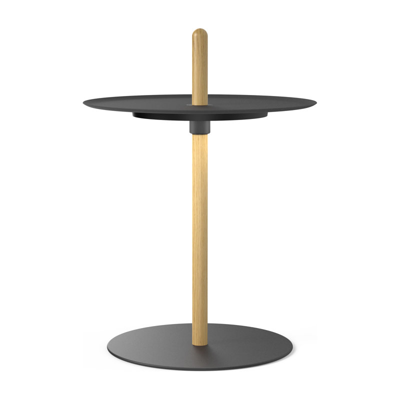 Nivél Pedestal with Tray, Black, Oak