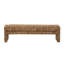 Banc de repose-pieds long rayé avec cadre enveloppant et tissu texturé Loxley-134492436