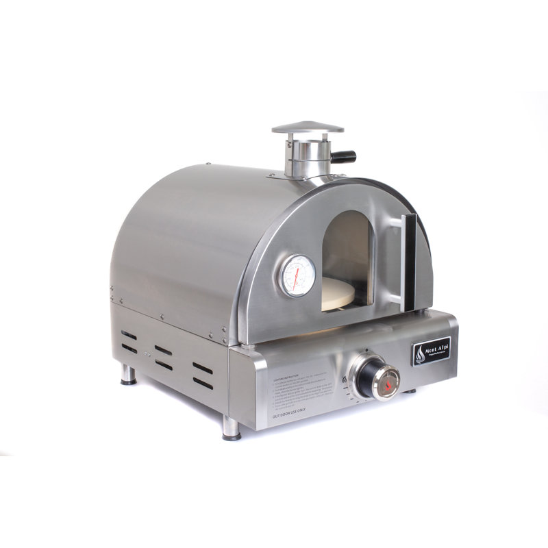Mont Alpi Stainless Steel Portable Outdoor Gas Pizza Oven with Pizza Stone