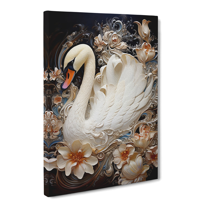 Swan Modern - Wrapped Canvas, 50cm H x 35cm W x 3cm D