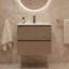 Meuble-lavabo mural simple avec lavabo en céramique Caryll, armoire de rangement moderne avec charnières à fermeture en douceur DTC, pour salle de bain, appartement et hôtel-838290733-808778444-833645115