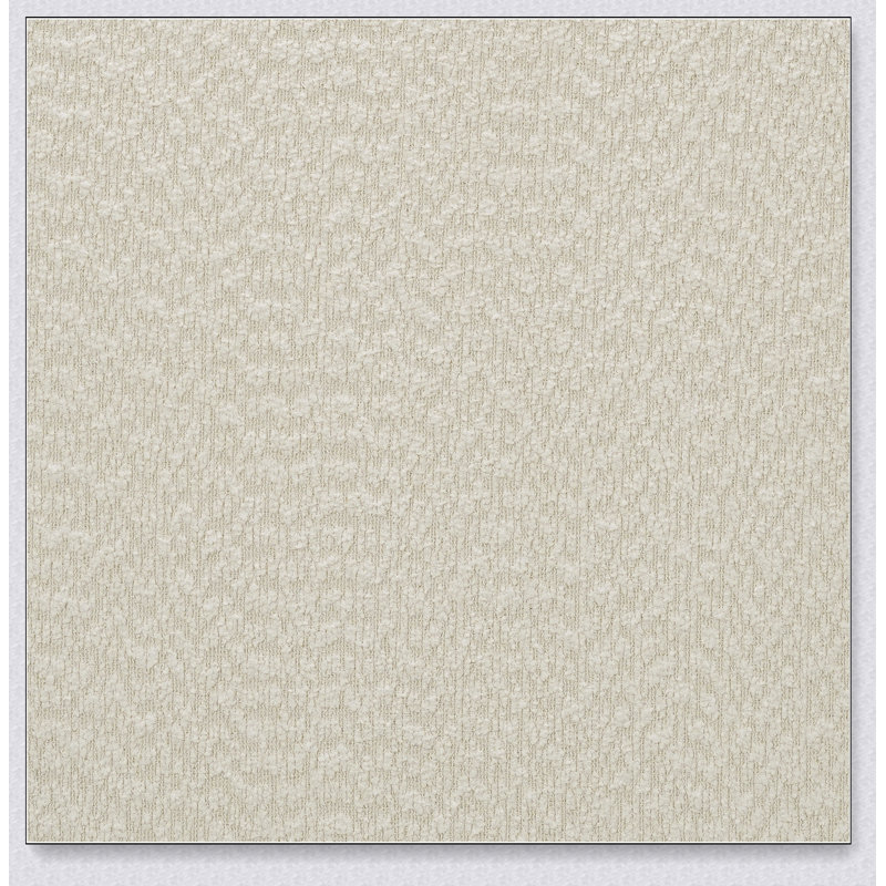 Lit plateforme tapissier touffeté, Blanc crème