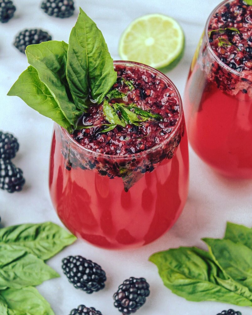 blackberry basil cocktail