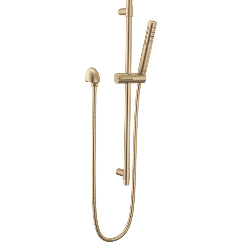2-Setting Slide Bar Handheld Shower Head with High Pressure ProClean Spray Brushed Gold, Lumicoat Champagne Bronze