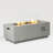 Propane Gas Fire Pit Table, 50000 BTU Rectangular Steel Fire Pit With Glass Wind Guard