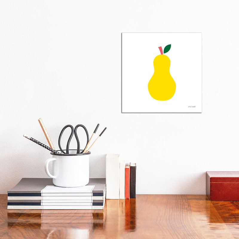 Yellow Pear by Ann Kelle - Wrapped Canvas Print, 30.48 cm H x 30.48 cm W