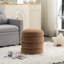 Repose-pieds rond en velours doux-437449430