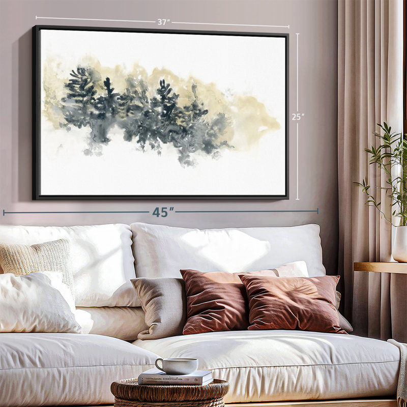 Abstract " Misty Hillside I ", 37" H x 25" W