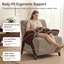 Fauteuil d'appoint moderne rembourré de 68,5 cm de large avec repose-pieds, structure en bois massif-860294344-860294345